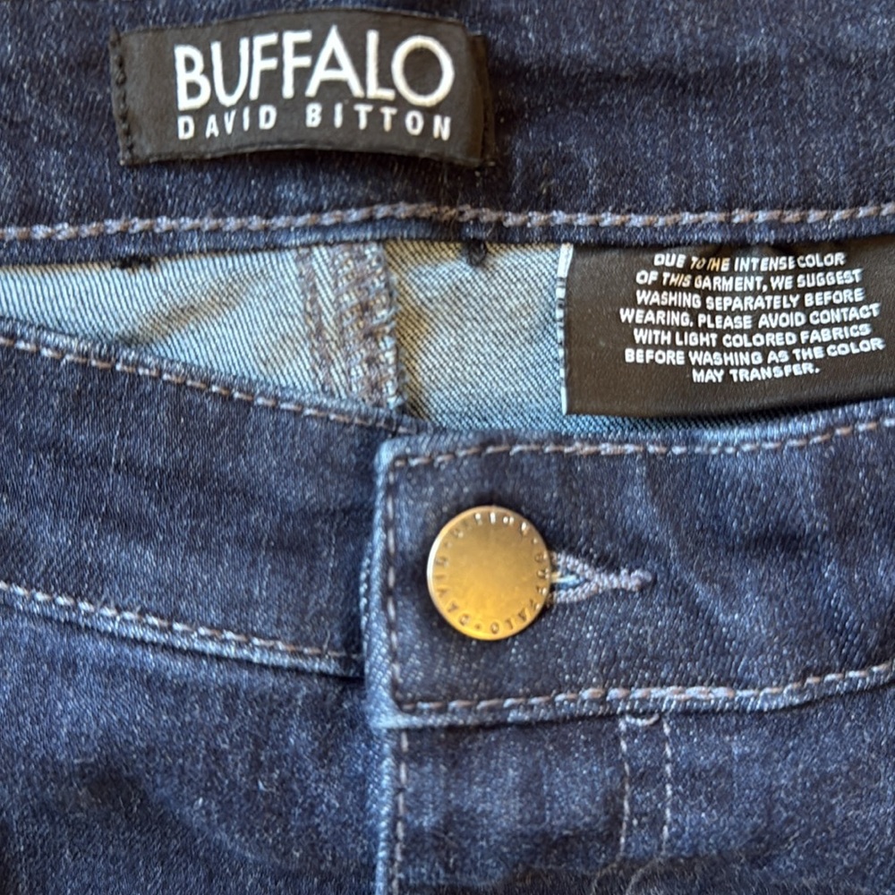 Buffalo David Bittman Alyssa Jean Hi-Rise Dark Blue Straight Stretch Size 8/29 - Picture 4 of 11